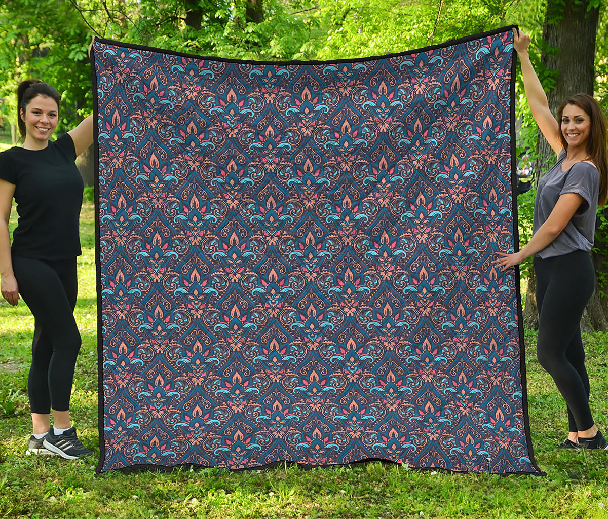 Damask Boho Pattern Print Quilt