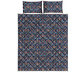 Damask Boho Pattern Print Quilt Bed Set