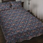 Damask Boho Pattern Print Quilt Bed Set