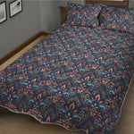 Damask Boho Pattern Print Quilt Bed Set