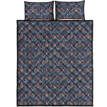 Damask Boho Pattern Print Quilt Bed Set