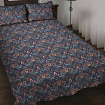 Damask Boho Pattern Print Quilt Bed Set