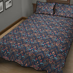 Damask Boho Pattern Print Quilt Bed Set