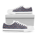 Damask Boho Pattern Print White Low Top Sneakers