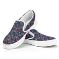 Damask Boho Pattern Print White Slip On Sneakers