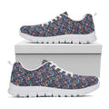 Damask Boho Pattern Print White Running Shoes