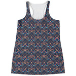 Damask Boho Pattern Print Women's Racerback Tank Top