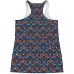Damask Boho Pattern Print Women's Racerback Tank Top