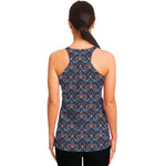 Damask Boho Pattern Print Women's Racerback Tank Top