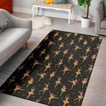 Dancing Ballet Pattern Print Area Rug