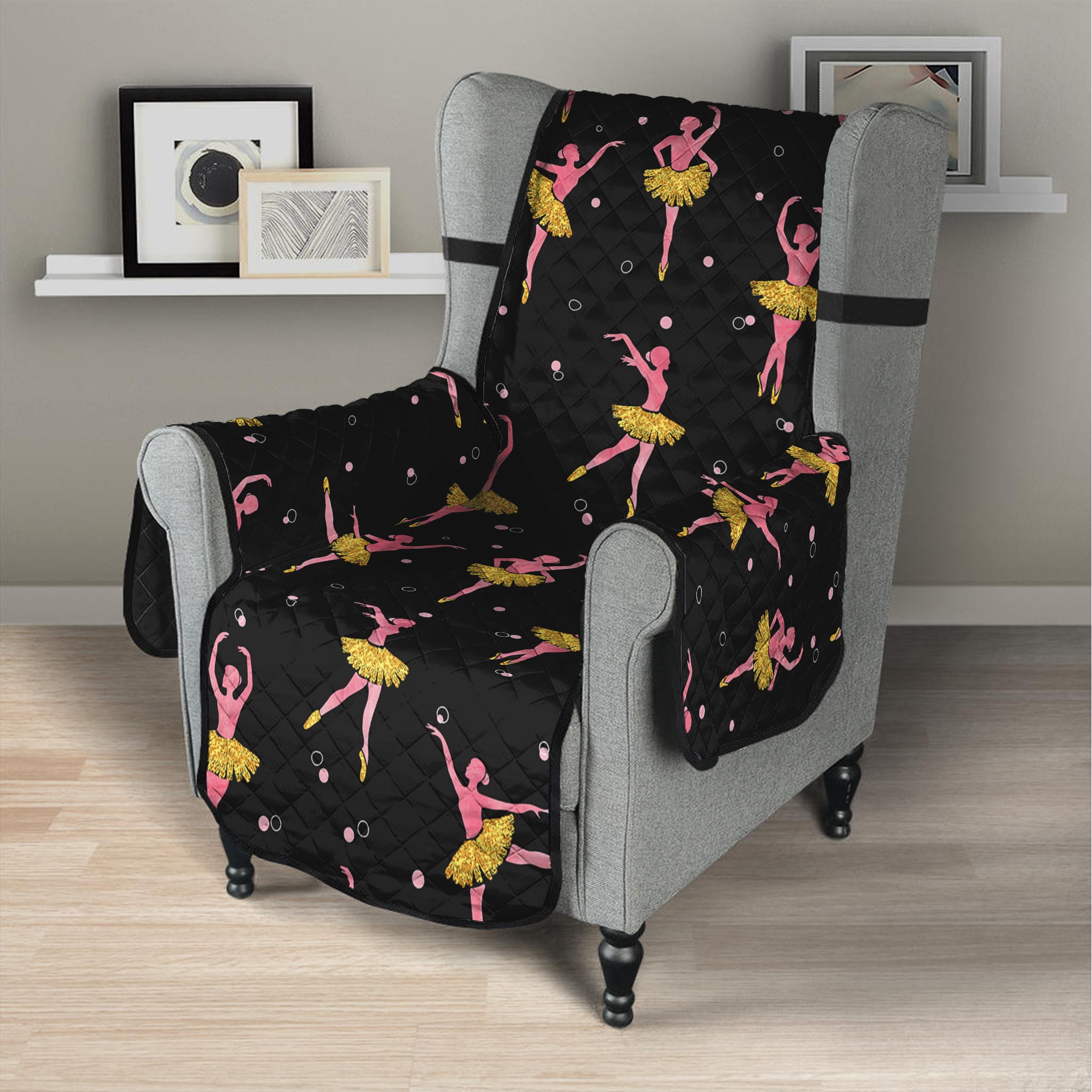 Dancing Ballet Pattern Print Armchair Protector