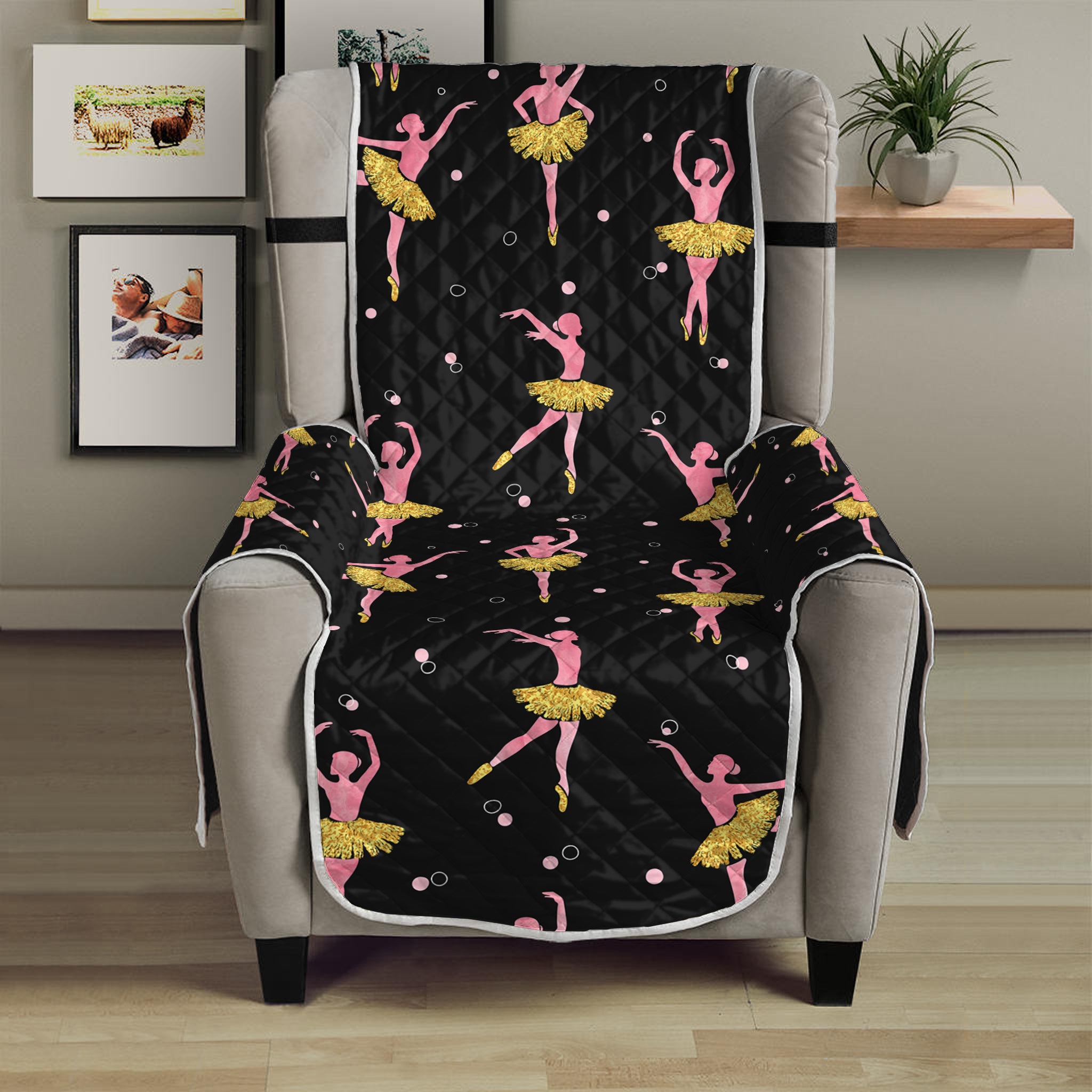 Dancing Ballet Pattern Print Armchair Protector