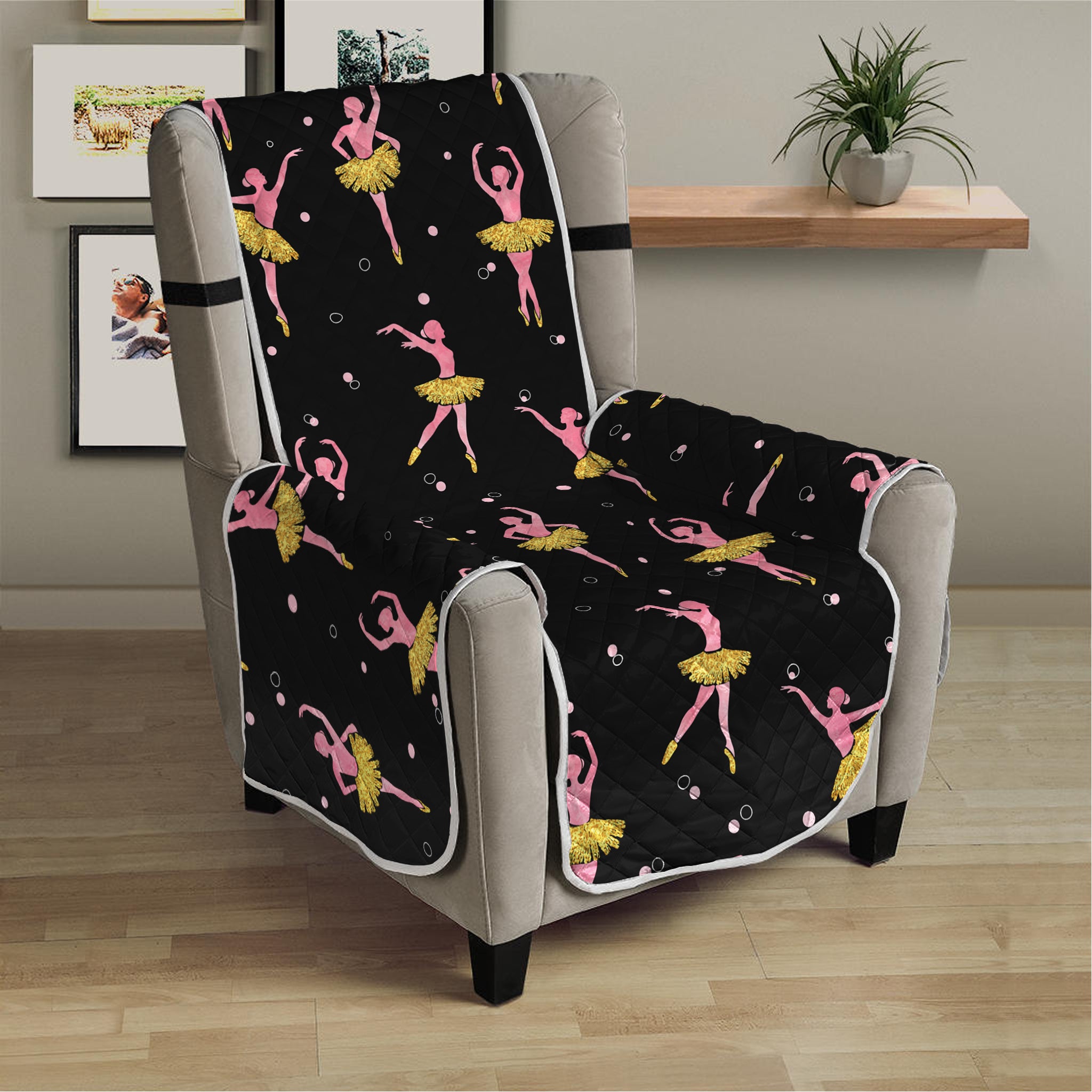 Dancing Ballet Pattern Print Armchair Protector