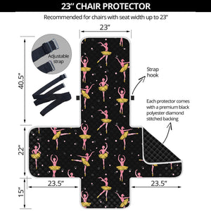 Dancing Ballet Pattern Print Armchair Protector