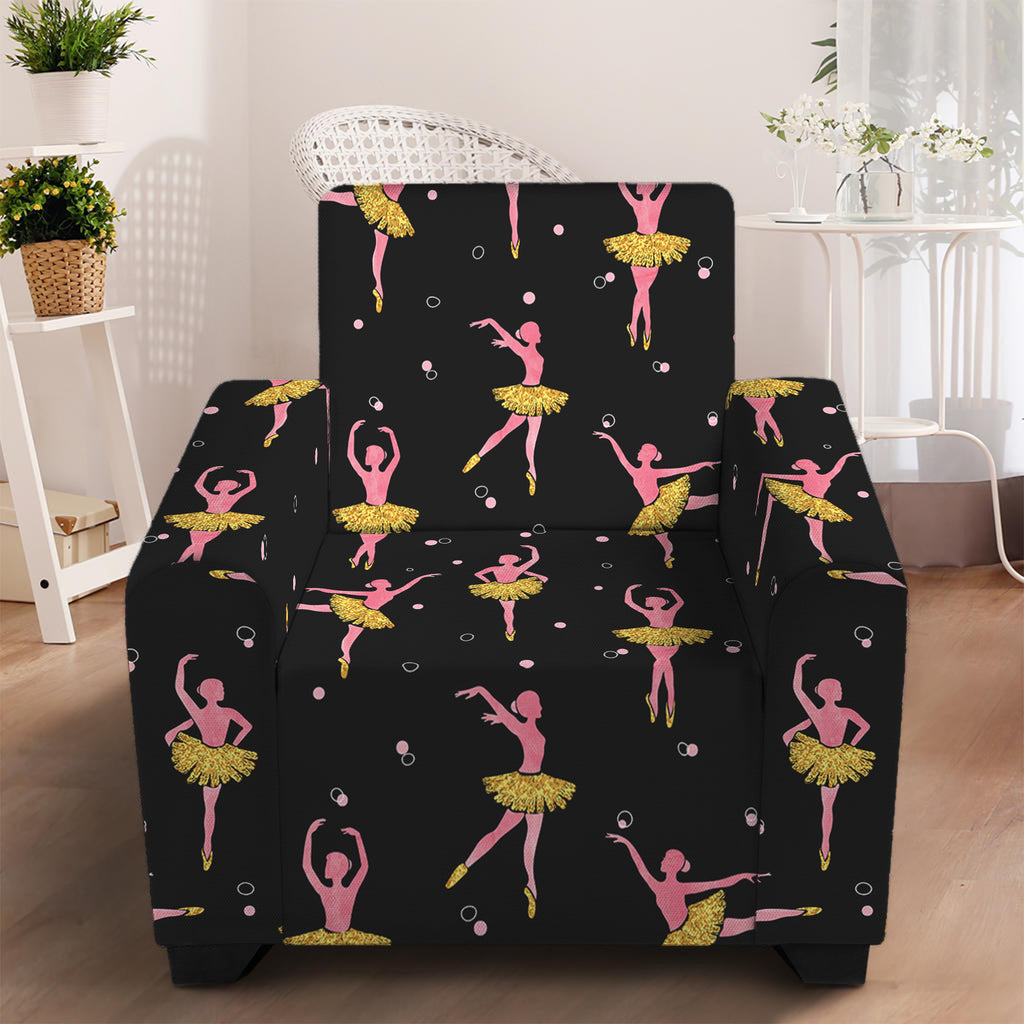 Dancing Ballet Pattern Print Armchair Slipcover