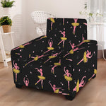 Dancing Ballet Pattern Print Armchair Slipcover