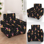 Dancing Ballet Pattern Print Armchair Slipcover