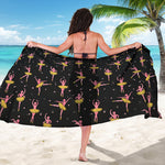 Dancing Ballet Pattern Print Beach Sarong Wrap