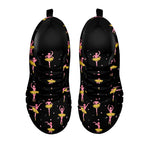 Dancing Ballet Pattern Print Black Sneakers