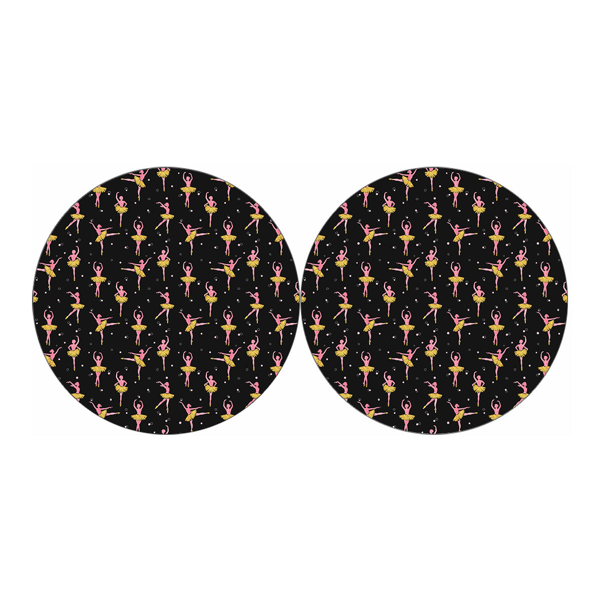 Dancing Ballet Pattern Print Car Coasters