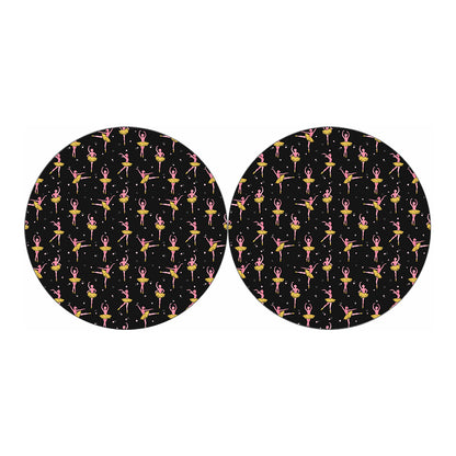 Dancing Ballet Pattern Print Car Coasters