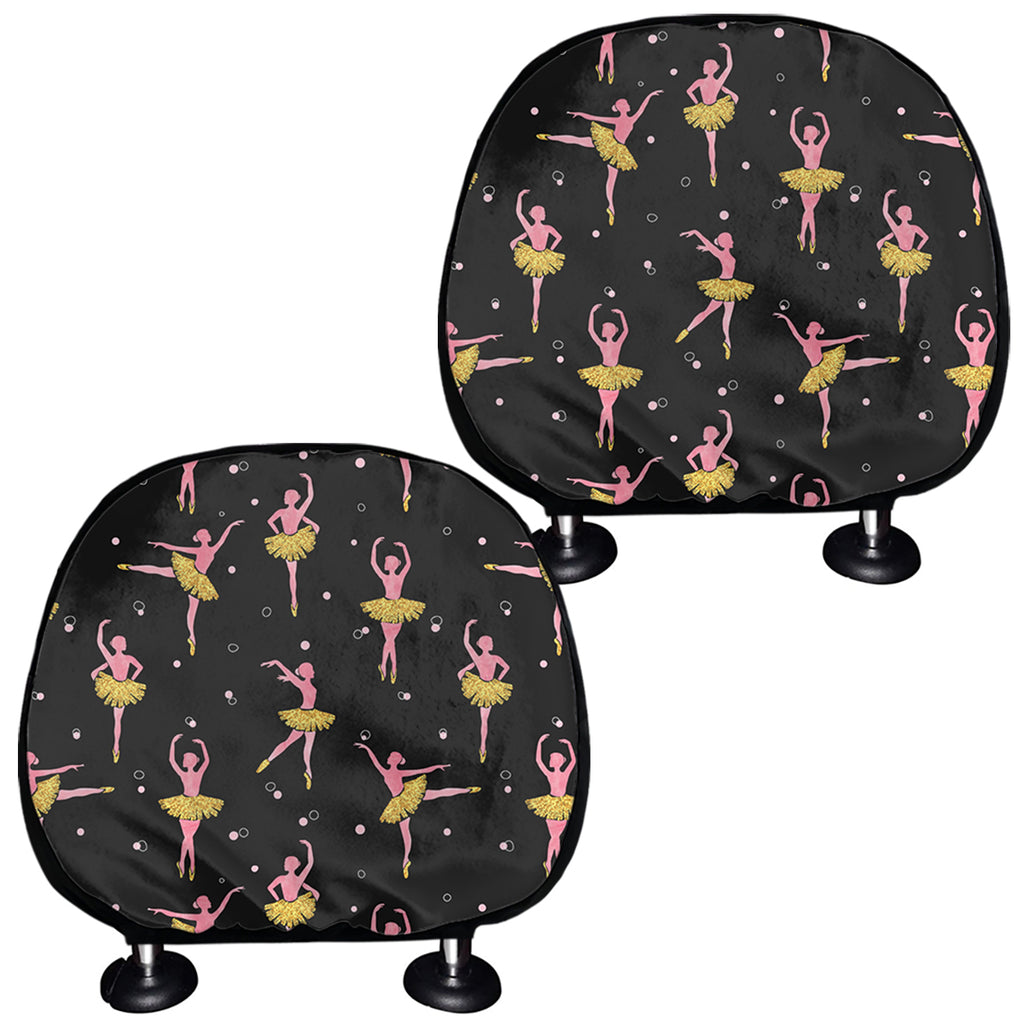 Dancing Ballet Pattern Print Car Headrest Covers