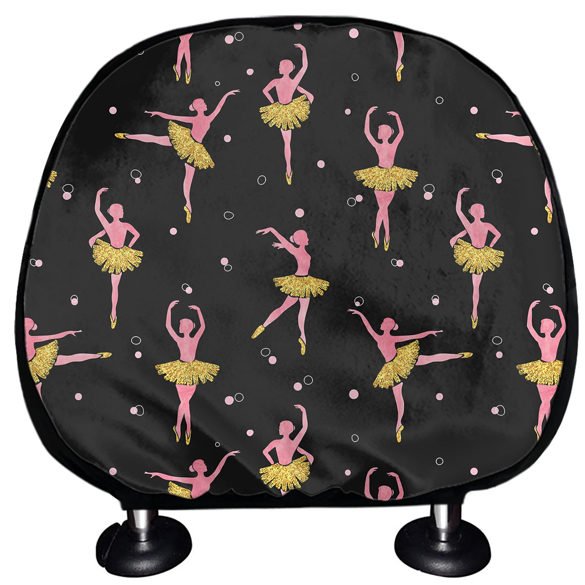 Dancing Ballet Pattern Print Car Headrest Covers