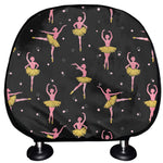 Dancing Ballet Pattern Print Car Headrest Covers