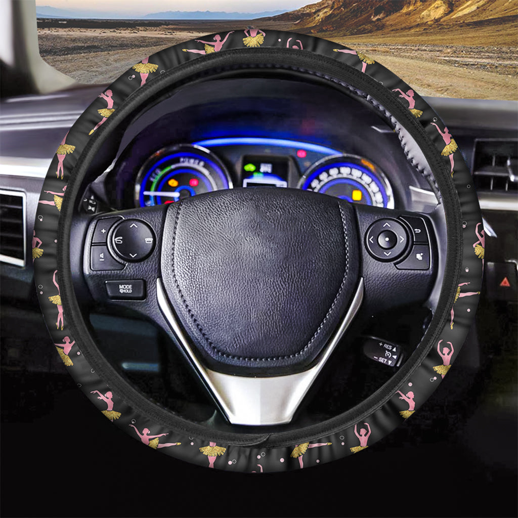 Dancing Ballet Pattern Print Car Steering Wheel Cover