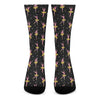 Dancing Ballet Pattern Print Crew Socks