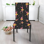 Dancing Ballet Pattern Print Dining Chair Slipcover