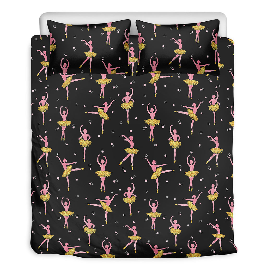 Dancing Ballet Pattern Print Duvet Cover Bedding Set