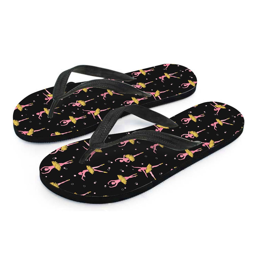 Dancing Ballet Pattern Print Flip Flops