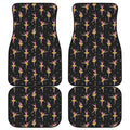 Dancing Ballet Pattern Print Front and Back Car Floor Mats