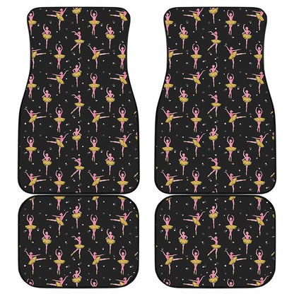 Dancing Ballet Pattern Print Front and Back Car Floor Mats