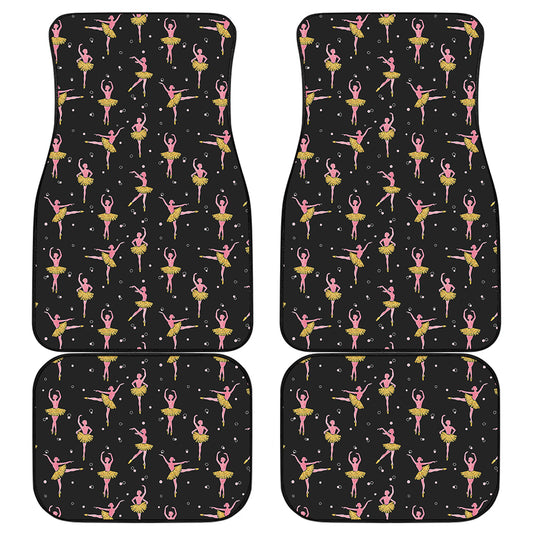 Dancing Ballet Pattern Print Front and Back Car Floor Mats