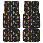 Dancing Ballet Pattern Print Front and Back Car Floor Mats