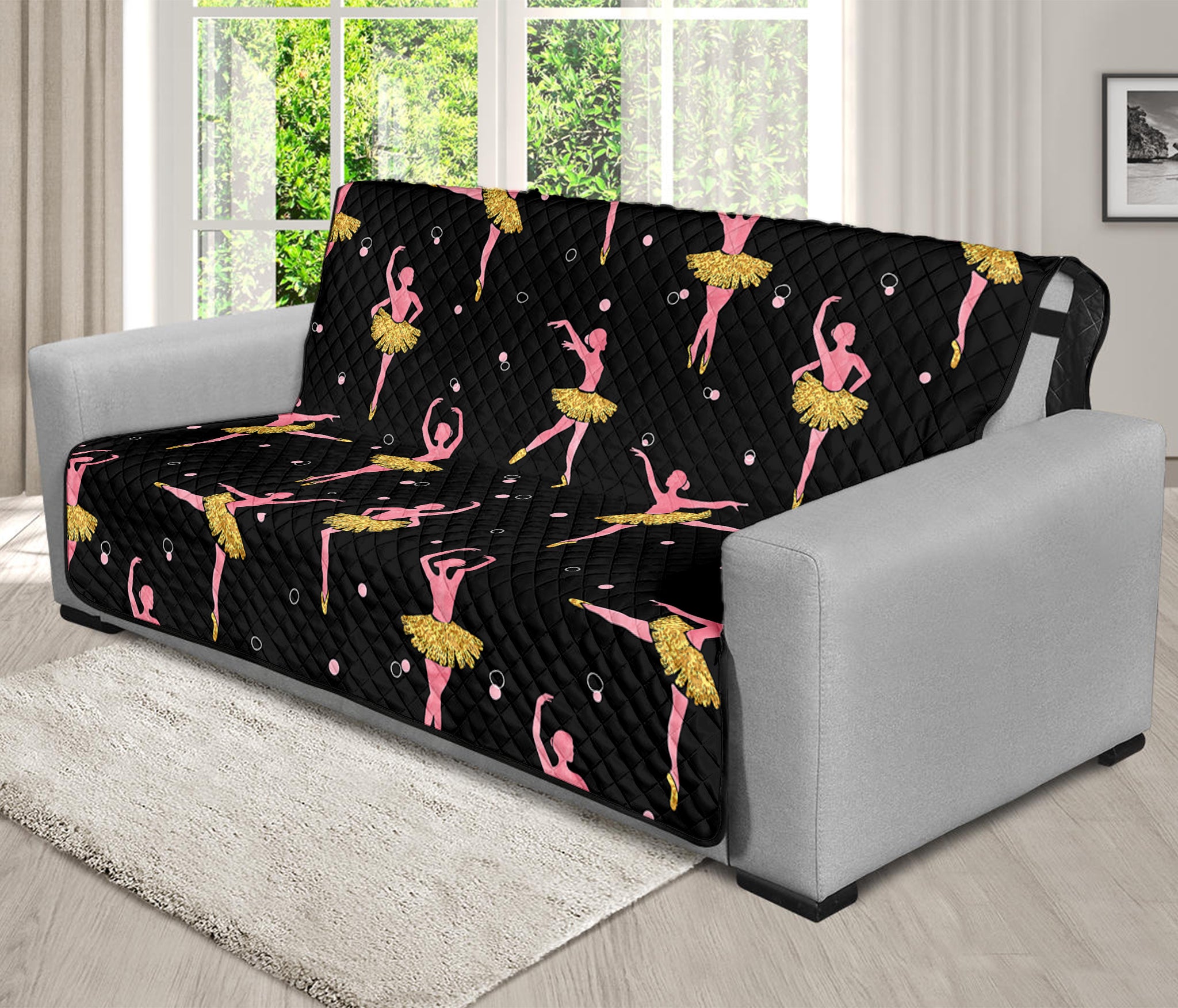 Dancing Ballet Pattern Print Futon Protector