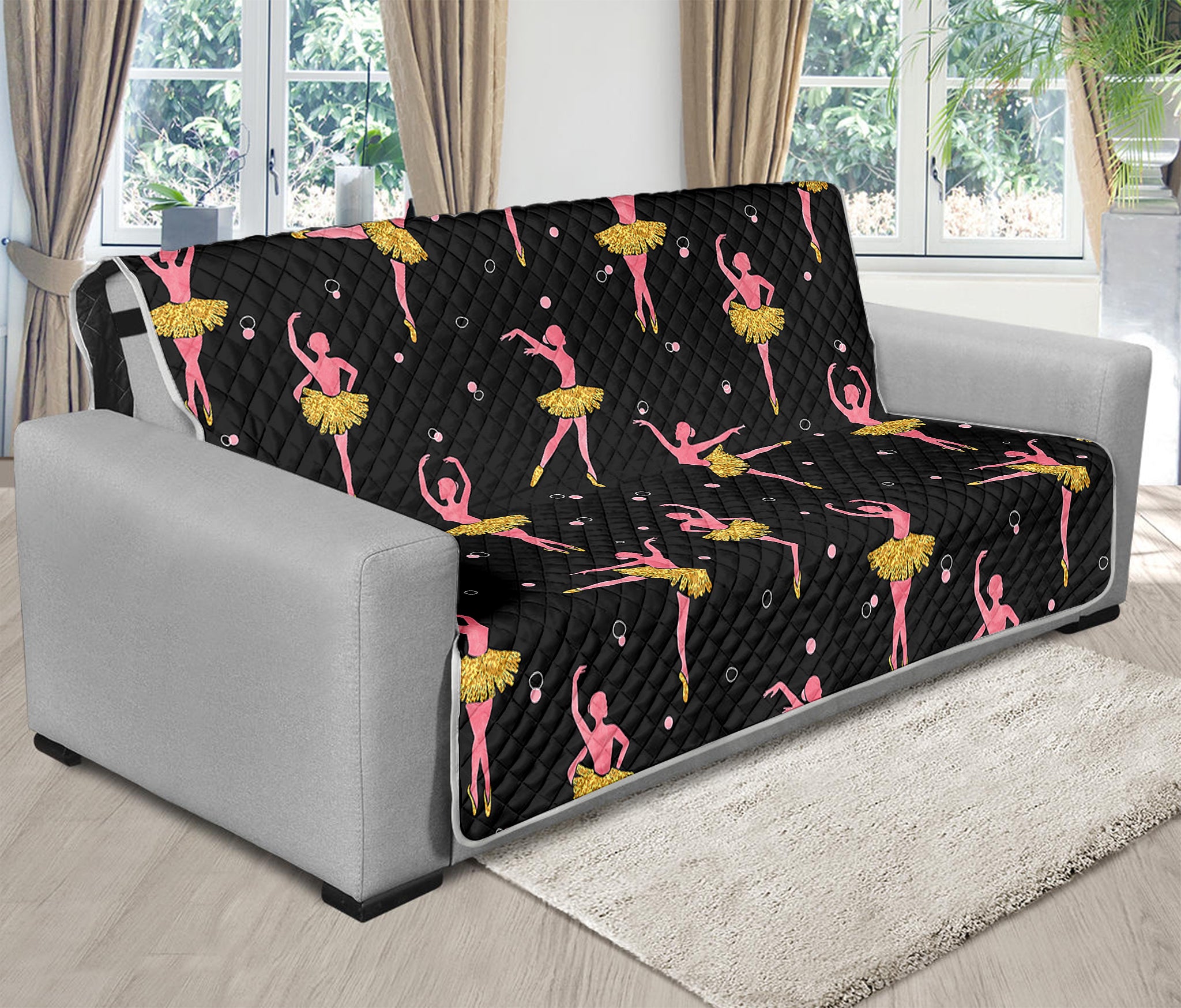 Dancing Ballet Pattern Print Futon Protector