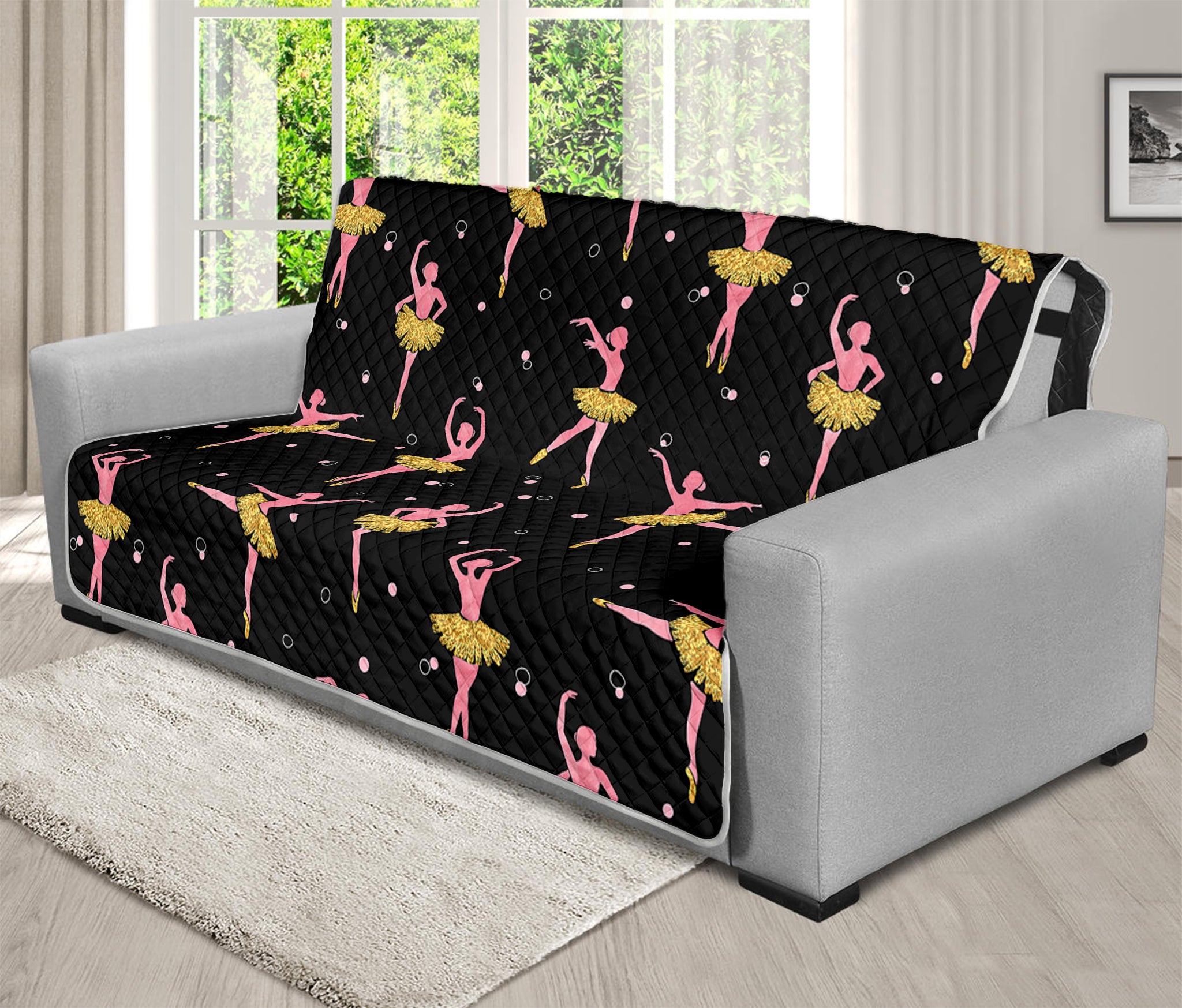 Dancing Ballet Pattern Print Futon Protector