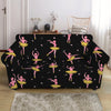 Dancing Ballet Pattern Print Loveseat Slipcover