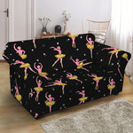 Dancing Ballet Pattern Print Loveseat Slipcover