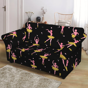 Dancing Ballet Pattern Print Loveseat Slipcover