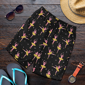 Dancing Ballet Pattern Print Men's Shorts