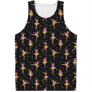 Dancing Ballet Pattern Print Men's Tank Top