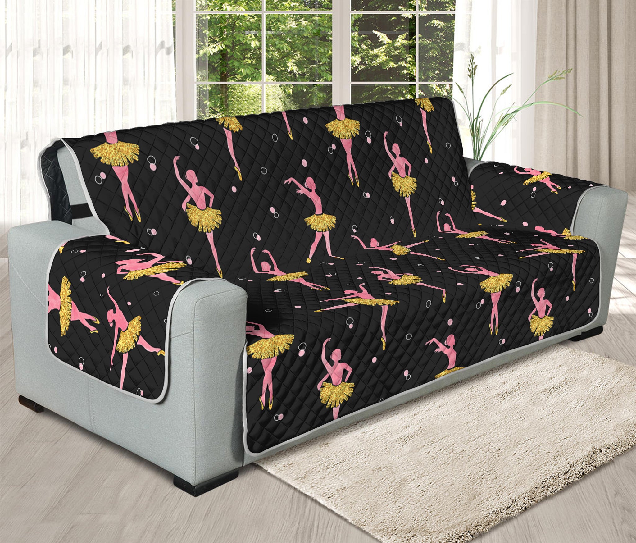 Dancing Ballet Pattern Print Oversized Sofa Protector