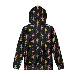 Dancing Ballet Pattern Print Pullover Hoodie