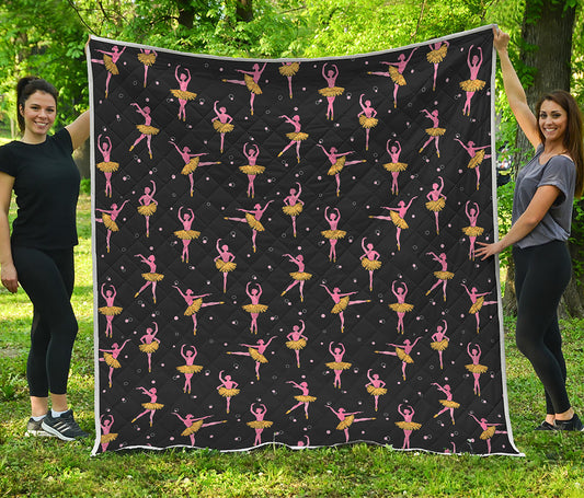 Dancing Ballet Pattern Print Quilt