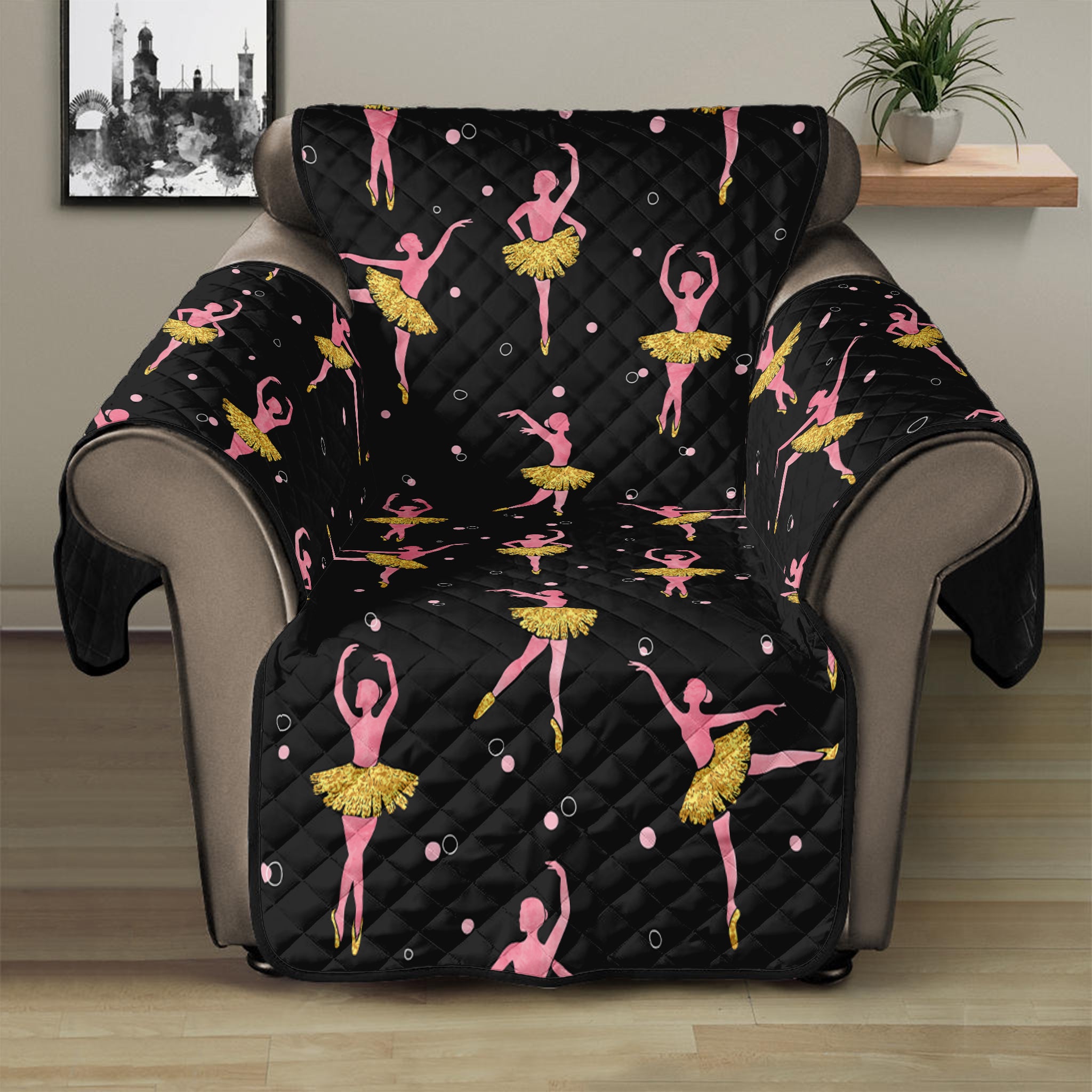 Dancing Ballet Pattern Print Recliner Protector