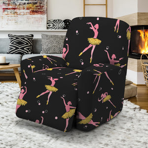 Dancing Ballet Pattern Print Recliner Slipcover